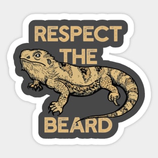 Bearded Dragon - Respect the Beard Sticker